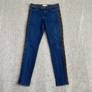 CJ by Cookie Johnson Peace Skinny Jeans Women's 28 Low Rise Side Stripe Stretch